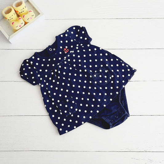 Body vestido Algodón Lunares Marca Carter's 6 M Estado Casi tiki