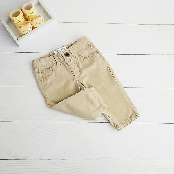 Pantalón Algodón Beige Marca Colloky 3-6 M Estado Tiki taka