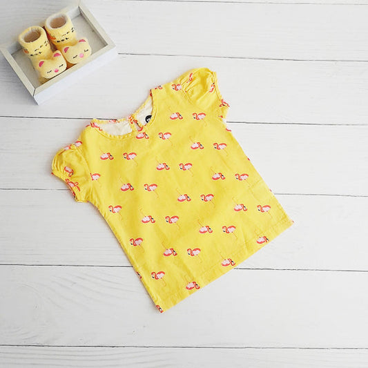 Polera Algodón Amarillo Marca Otra 6 M Estado Casi tiki