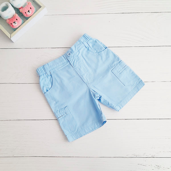 Short Algodón Celeste Marca Otra 6-9 M Estado Tiki taka