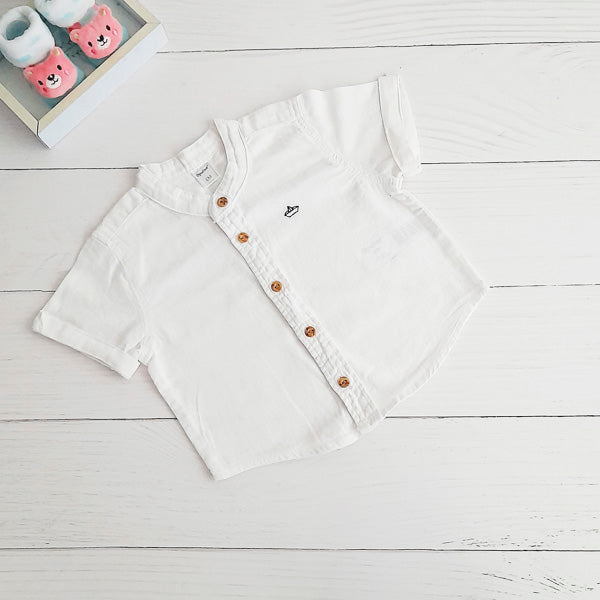 Camisa Algodón Blanco Marca Opaline 6 M Estado Tiki taka