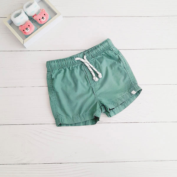 Short Algodón Verde Marca Tribu 12 M Estado Casi tiki