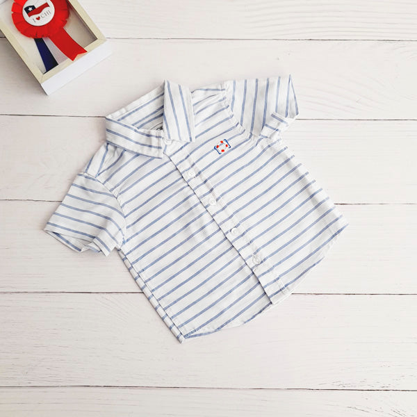 Camisa Algodón Rayas Marca Cherokee 6 M Estado Casi tiki