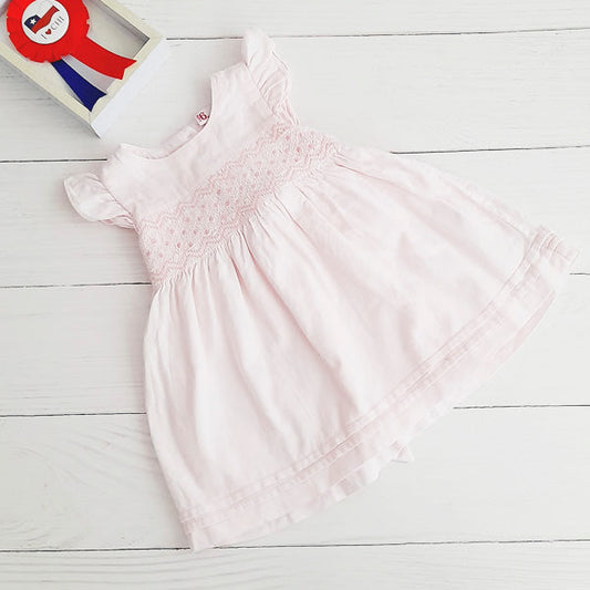 Vestido Algodón Rosa Marca Yamp! 6 M Estado Casi tiki