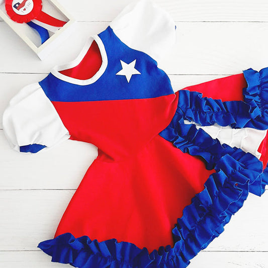 vestido de huasa Tela Multicolor Marca Otra 12 M Estado Tiki taka