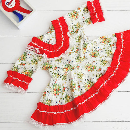 vestido de huasa Algodón Diseños Marca Otra 9-12 M Estado Casi tiki
