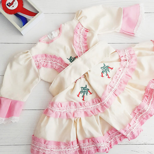 vestido de huasa Tela Diseños Marca Otra 12 M Estado Casi tiki