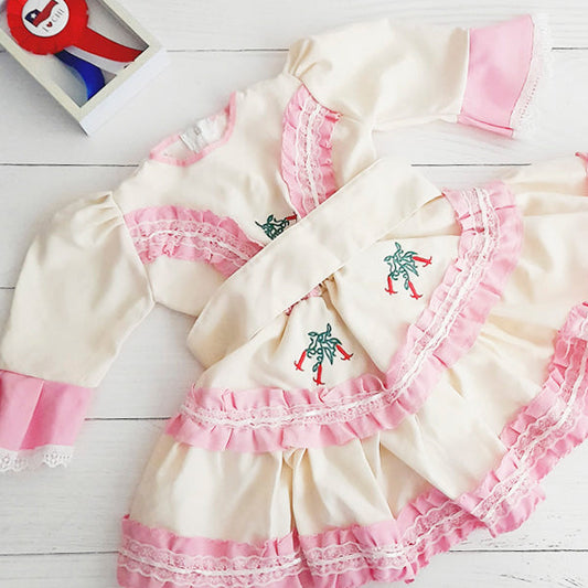 vestido de huasa Tela Diseños Marca Otra 12 M Estado Casi tiki