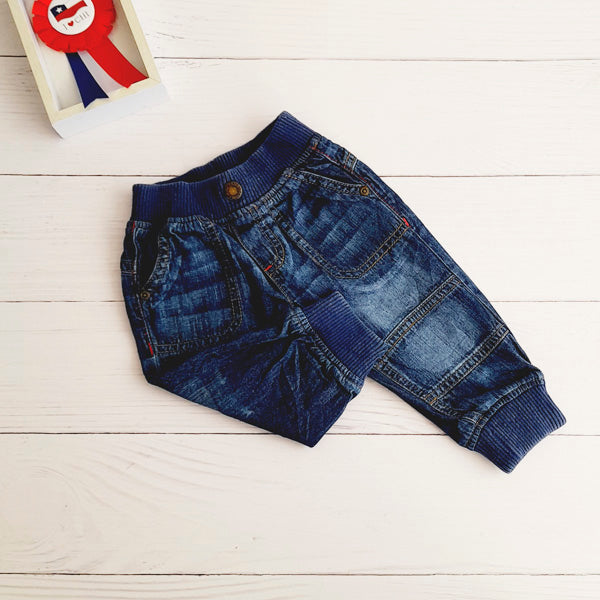 Pantalón Algodón Azul Marca Otra 6-9 M Estado Casi tiki
