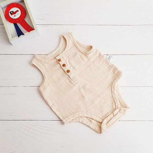 Body Algodón Beige Marca Shein 3-6 M Estado Casi tiki