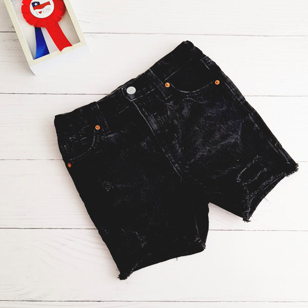 Short Mezclilla Negro Marca Old Navy 5 A Estado Casi tiki