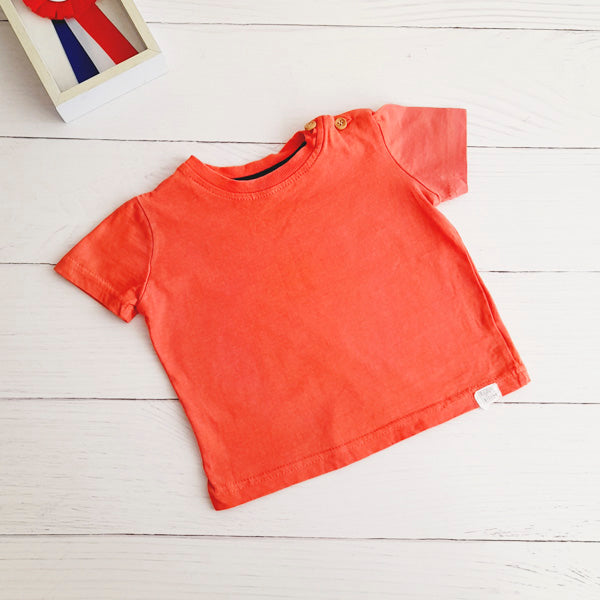 Polera Algodón Naranja Marca Tribu 12 M Estado Tiki taka