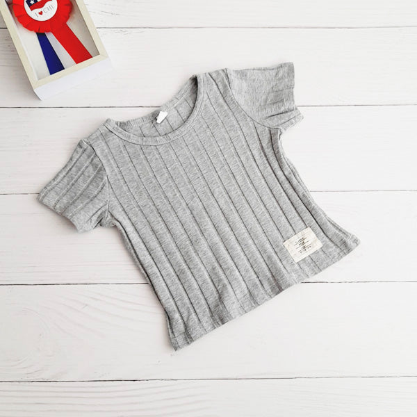 Polera Algodón Gris Marca Otra 9-12 M Estado Tiki taka