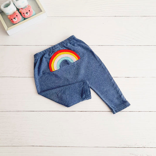 Calza Algodón Azul Marca Next baby 3-6 M Estado Casi tiki