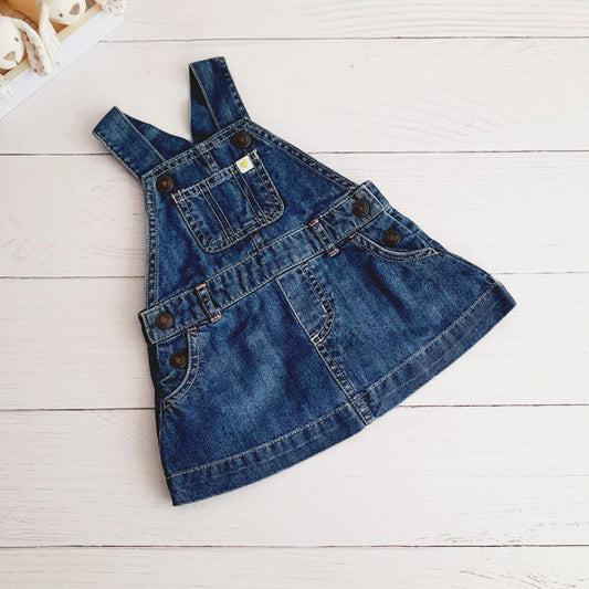 Vestido Algodón Azul Marca Carter's 6 M Estado Tiki taka