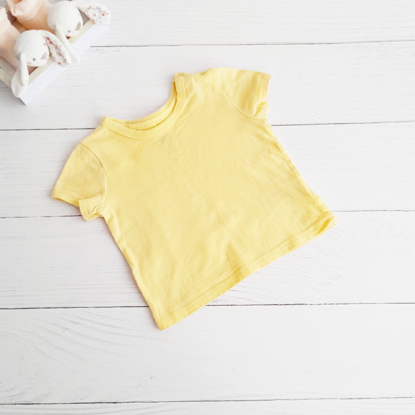 Polera Algodón Amarillo Marca Boulevard 9 M Estado Casi tiki