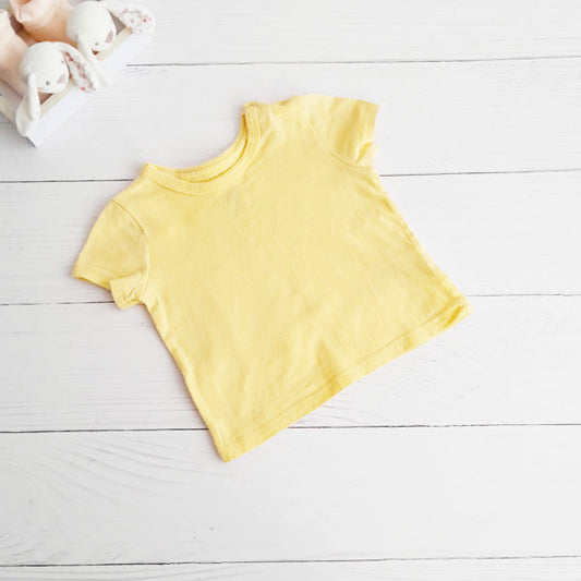 Polera Algodón Amarillo Marca Boulevard 9 M Estado Casi tiki