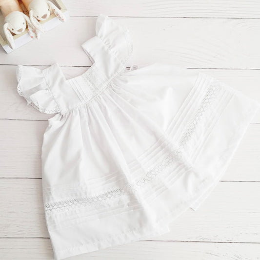 Vestido Algodón Blanco Marca Genérica 12 M Estado Casi tiki