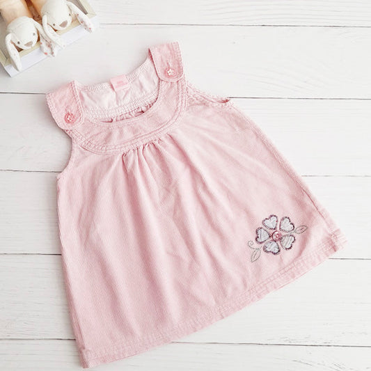 Vestido Algodón Rosa Marca Otra 12 M Estado Casi tiki