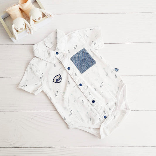Body camisa Algodón Diseños Marca Black and blue 6 M Estado Casi tiki