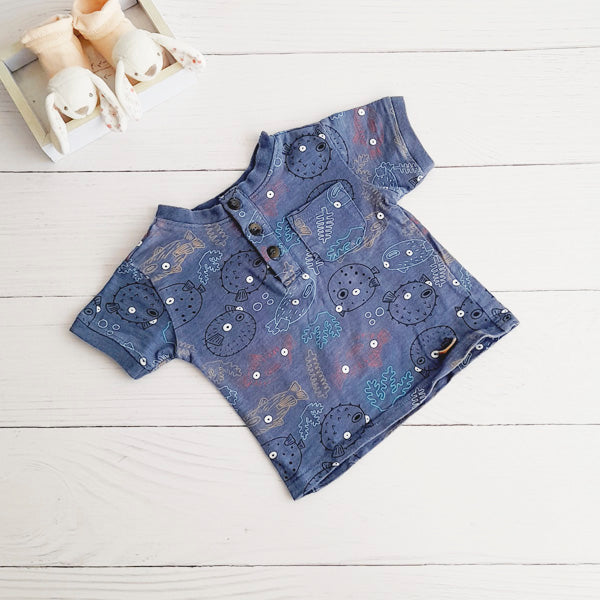 Polera Algodón Diseños Marca Yamp! 6 M Estado Casi tiki