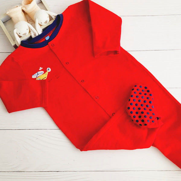 Pijama Algodón Rojo Marca Boulevard 2 A Estado Casi tiki