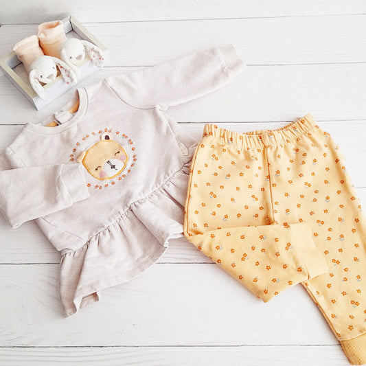Conjunto Algodón Diseños Marca Infanti 9-12 M Estado Casi tiki