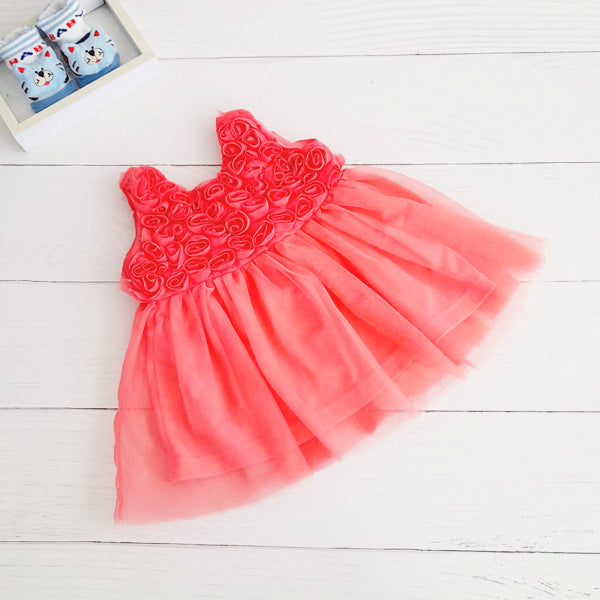 Vestido Algodón Coral Marca Limonada 3 M Estado Tiki taka