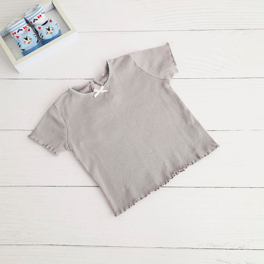 Polera Algodón Gris Marca Otra 18 M Estado Tiki taka