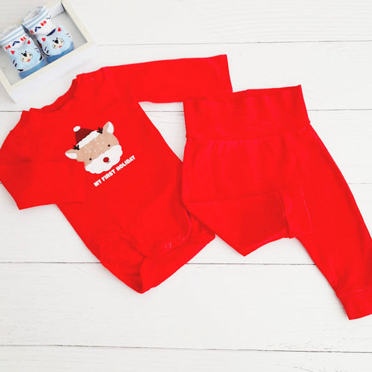 Conjunto Algodón Rojo Marca Hym 3 M Estado Casi tiki