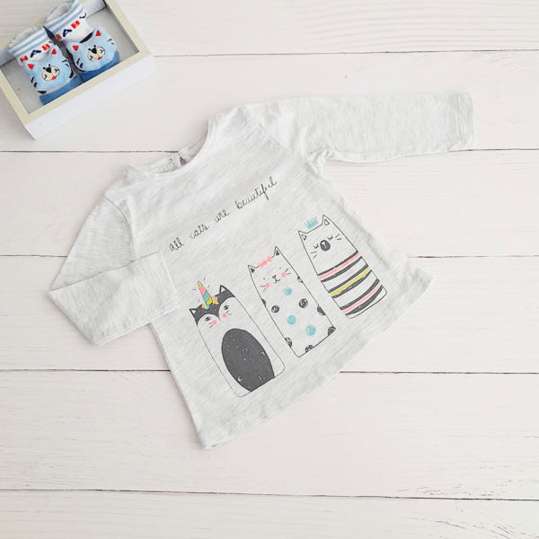 Polera Algodón Diseños Marca Colloky 9-12 M Estado Casi tiki