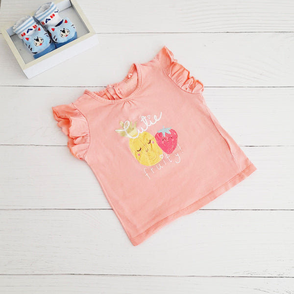 Polera Algodón Diseños Marca Baby harvest 12-18 M Estado Tiki taka