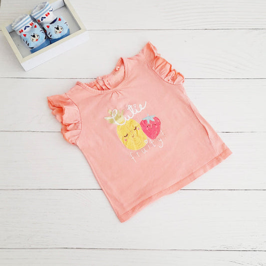 Polera Algodón Diseños Marca Baby harvest 12-18 M Estado Tiki taka