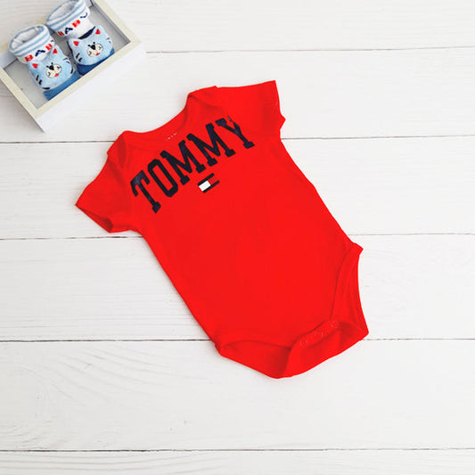 Body Algodón Rojo Marca Tommy Hilfiger 3-6 M Estado Tiki taka