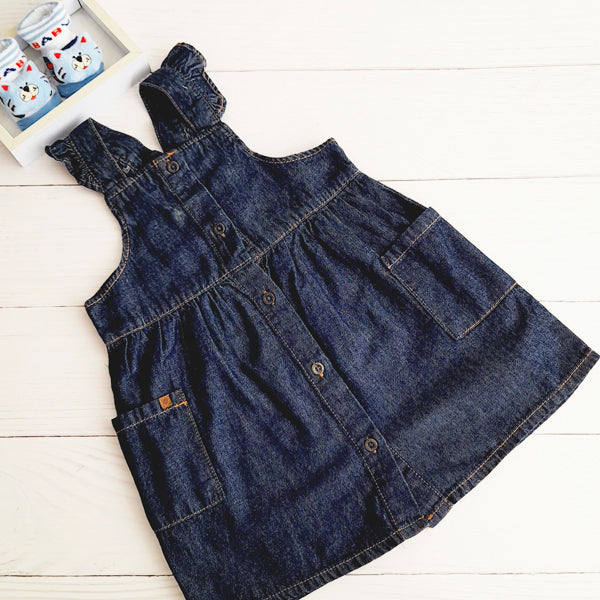 Vestido Algodón Azul Marca Tribu 2 A Estado Casi tiki