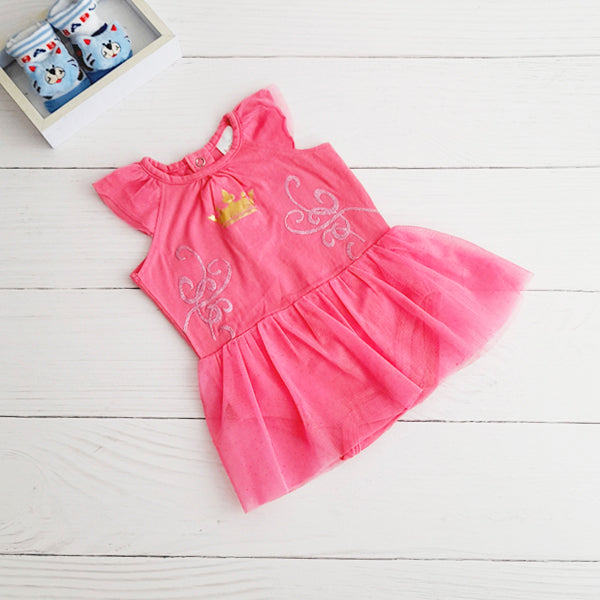 Body vestido Algodón Rosa Marca Disney 0-3 M Estado Tiki taka