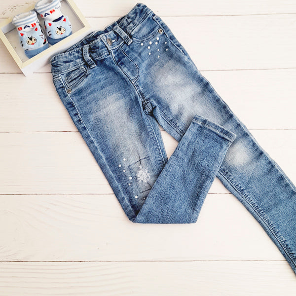 Jeans Mezclilla Azul Marca Jumping beans 5 A Estado Casi tiki