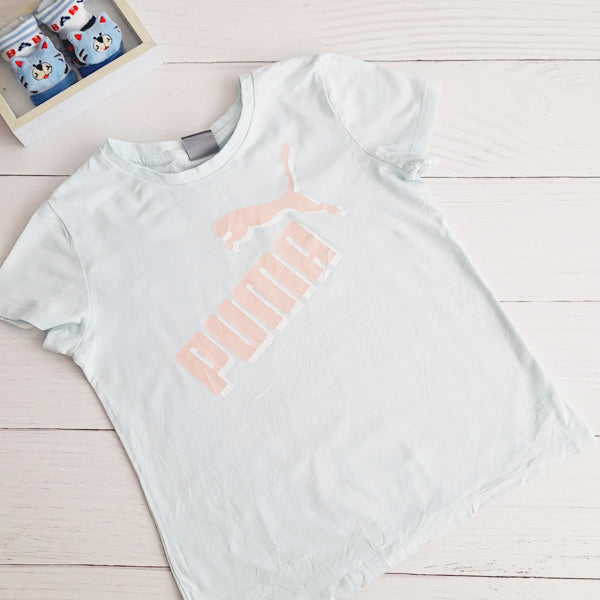 Polera Algodón Celeste Marca Puma 7 A Estado Tiki taka