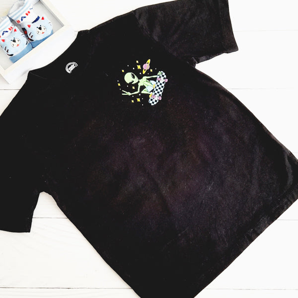 Polera Algodón Negro Marca Wonder Nation 6 A Estado Casi tiki