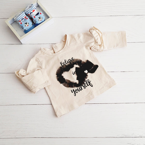 Polera Algodón Beige Marca Limonada 3 M Estado Tiki taka