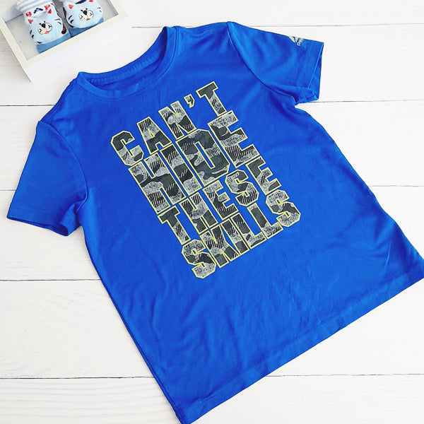 Polera Poliéster Azul Marca Reebok 6 A Estado Casi tiki