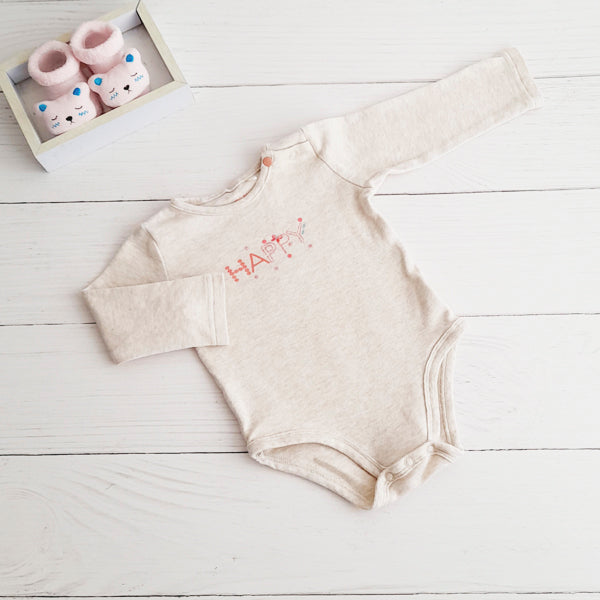 Body Algodón Beige Marca Pillin 6 M Estado Tiki taka