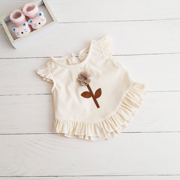 Polera Poliéster Beige Marca Shein 6-9 M Estado Casi tiki