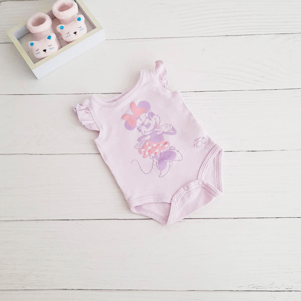 Body Algodón Lila Marca Disney 0-3 M Estado Tiki taka