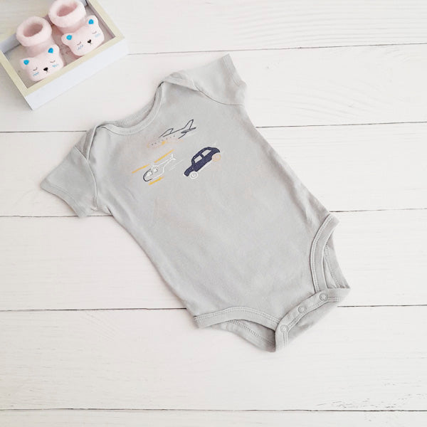 Body Algodón Gris Marca Carter's 6 M Estado Casi tiki