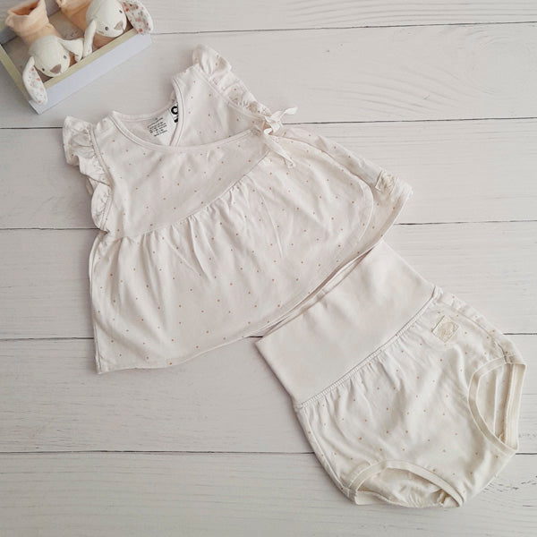 Conjunto Algodón Lunares Marca H&M 3 M Estado Tiki taka