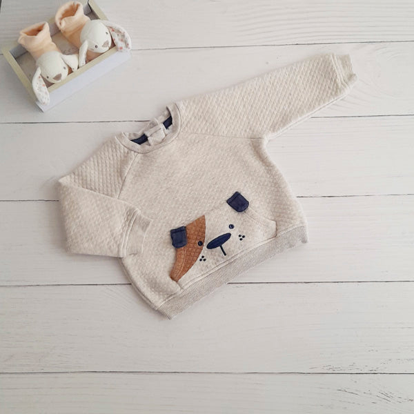 Polerón Algodón Beige Marca Baby harvest 3-6 M Estado Casi tiki