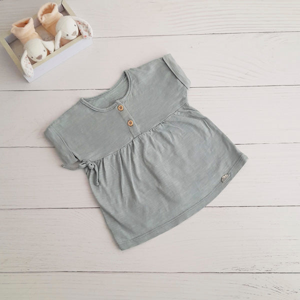 Polera Algodón Verde Marca Otra 9-12 M Estado Casi tiki