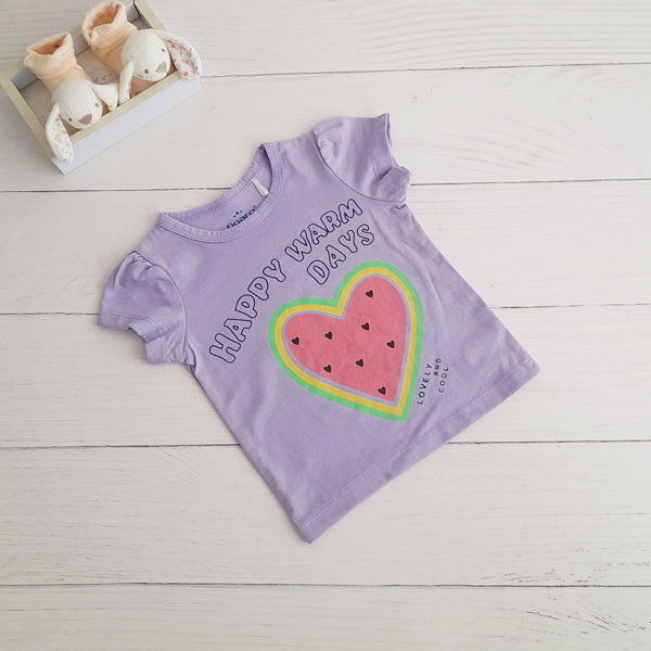 Polera Algodón Lila Marca Figaro 6-9 M Estado Casi tiki