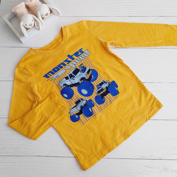 Polera Algodón Amarillo Marca Carter's 4 A Estado Casi tiki